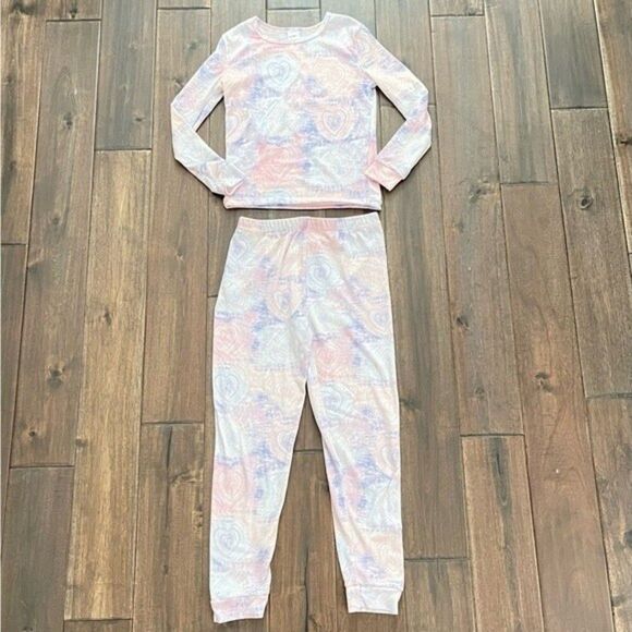 Kensie Girl Tie Dye Hearts Pajama Set 10 - Picture 1 of 5